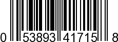 UPC-A <b>053893417158 / 0 53893 41715 8