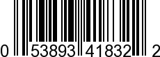 UPC-A <b>053893418322 / 0 53893 41832 2