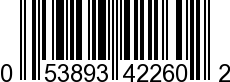 UPC-A <b>053893422602 / 0 53893 42260 2