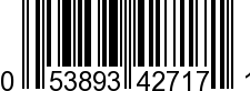 UPC-A <b>053893427171 / 0 53893 42717 1