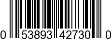 UPC-A <b>053893427300 / 0 53893 42730 0