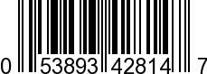 UPC-A <b>053893428147 / 0 53893 42814 7