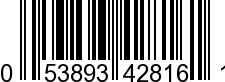 UPC-A <b>053893428161 / 0 53893 42816 1