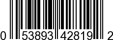 UPC-A <b>053893428192 / 0 53893 42819 2