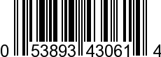 UPC-A <b>053893430614 / 0 53893 43061 4