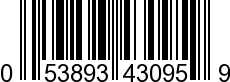 UPC-A <b>053893430959 / 0 53893 43095 9