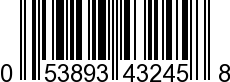 UPC-A <b>053893432458 / 0 53893 43245 8