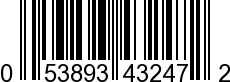 UPC-A <b>053893432472 / 0 53893 43247 2