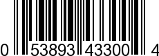 UPC-A <b>053893433004 / 0 53893 43300 4