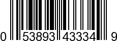 UPC-A <b>053893433349 / 0 53893 43334 9