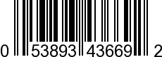 UPC-A <b>053893436692 / 0 53893 43669 2