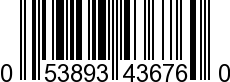 UPC-A <b>053893436760 / 0 53893 43676 0