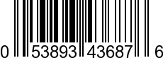 UPC-A <b>053893436876 / 0 53893 43687 6
