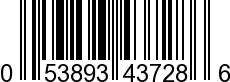 UPC-A <b>053893437286 / 0 53893 43728 6