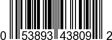 UPC-A <b>053893438092 / 0 53893 43809 2