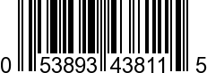 UPC-A <b>053893438115 / 0 53893 43811 5