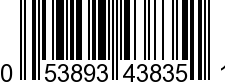 UPC-A <b>053893438351 / 0 53893 43835 1