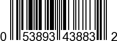 UPC-A <b>053893438832 / 0 53893 43883 2