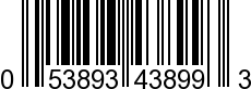 UPC-A <b>053893438993 / 0 53893 43899 3