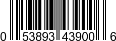 UPC-A <b>053893439006 / 0 53893 43900 6