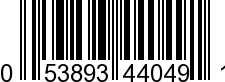 UPC-A <b>053893440491 / 0 53893 44049 1