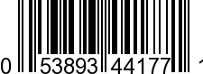 UPC-A <b>053893441771 / 0 53893 44177 1