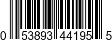 UPC-A <b>053893441955 / 0 53893 44195 5