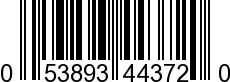 UPC-A <b>053893443720 / 0 53893 44372 0