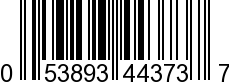 UPC-A <b>053893443737 / 0 53893 44373 7