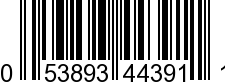 UPC-A <b>053893443911 / 0 53893 44391 1