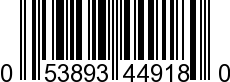 UPC-A <b>053893449180 / 0 53893 44918 0