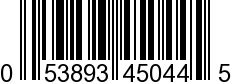 UPC-A <b>053893450445 / 0 53893 45044 5