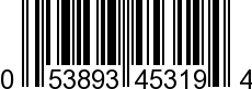 UPC-A <b>053893453194 / 0 53893 45319 4