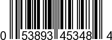 UPC-A <b>053893453484 / 0 53893 45348 4