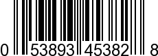 UPC-A <b>053893453828 / 0 53893 45382 8