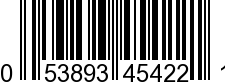 UPC-A <b>053893454221 / 0 53893 45422 1