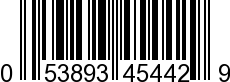 UPC-A <b>053893454429 / 0 53893 45442 9