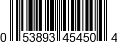 UPC-A <b>053893454504 / 0 53893 45450 4