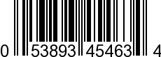 UPC-A <b>053893454634 / 0 53893 45463 4