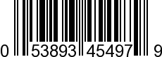 UPC-A <b>053893454979 / 0 53893 45497 9