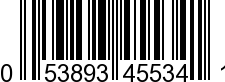 UPC-A <b>053893455341 / 0 53893 45534 1