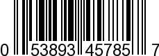 UPC-A <b>053893457857 / 0 53893 45785 7