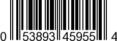 UPC-A <b>053893459554 / 0 53893 45955 4