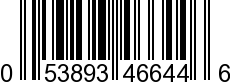 UPC-A <b>053893466446 / 0 53893 46644 6