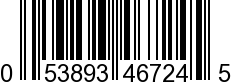 UPC-A <b>053893467245 / 0 53893 46724 5