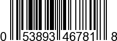 UPC-A <b>053893467818 / 0 53893 46781 8