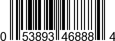 UPC-A <b>053893468884 / 0 53893 46888 4