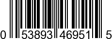 UPC-A <b>053893469515 / 0 53893 46951 5