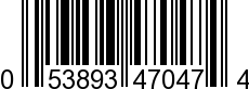 UPC-A <b>053893470474 / 0 53893 47047 4