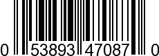 UPC-A <b>053893470870 / 0 53893 47087 0